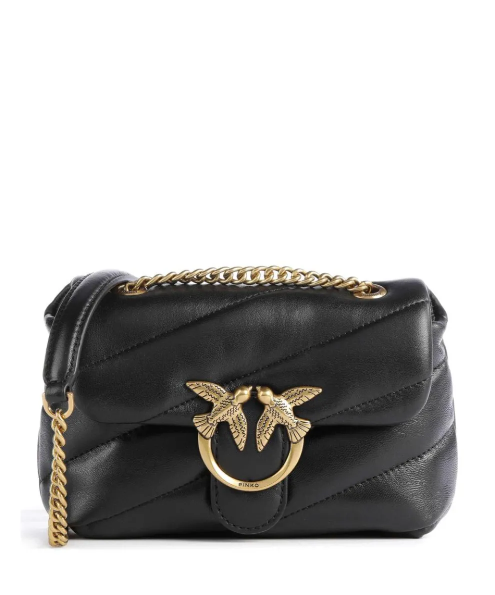 Love Puff Baby Shoulder bag sheepskin leather black