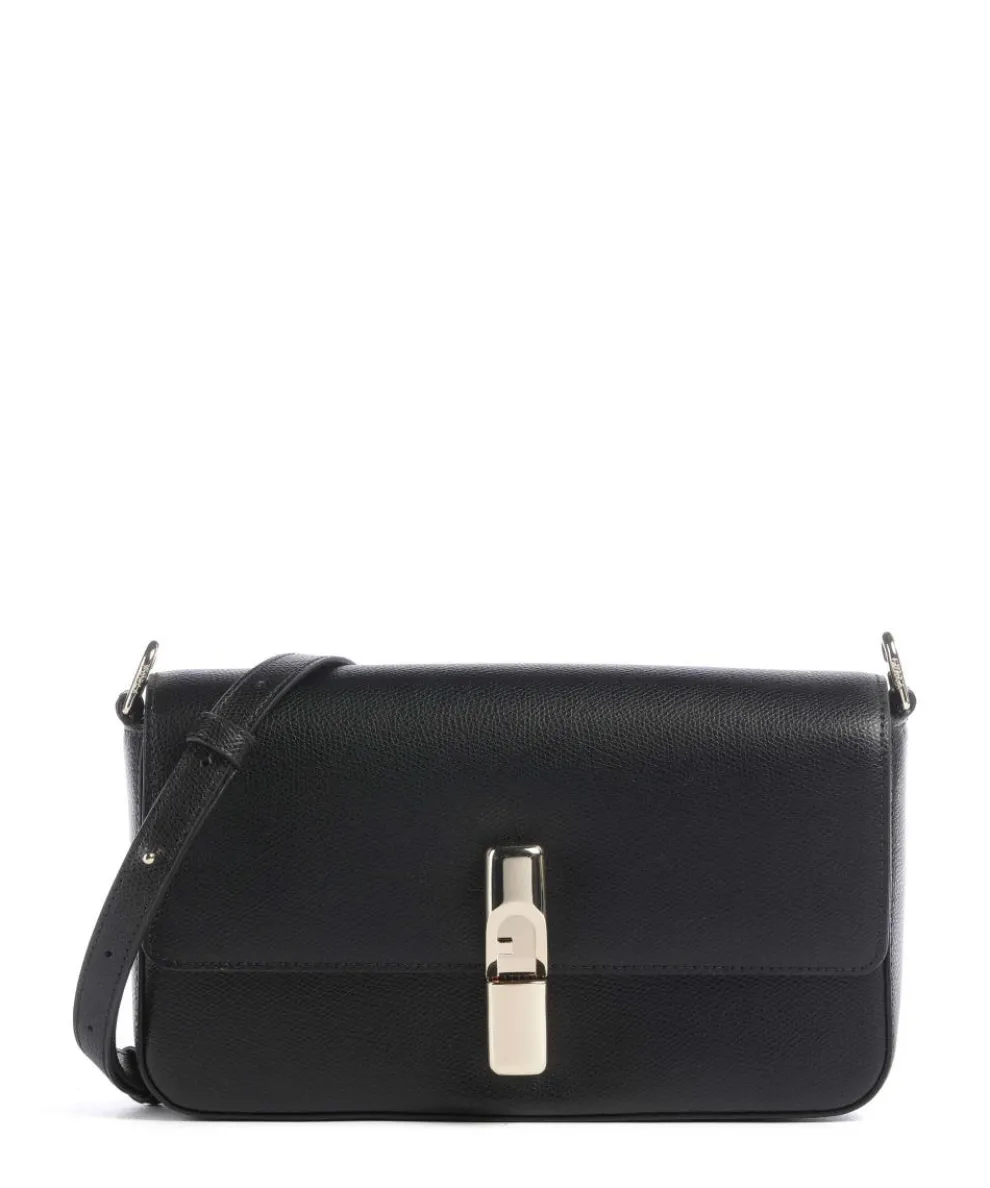 Iride S Crossbody bag grained leather black