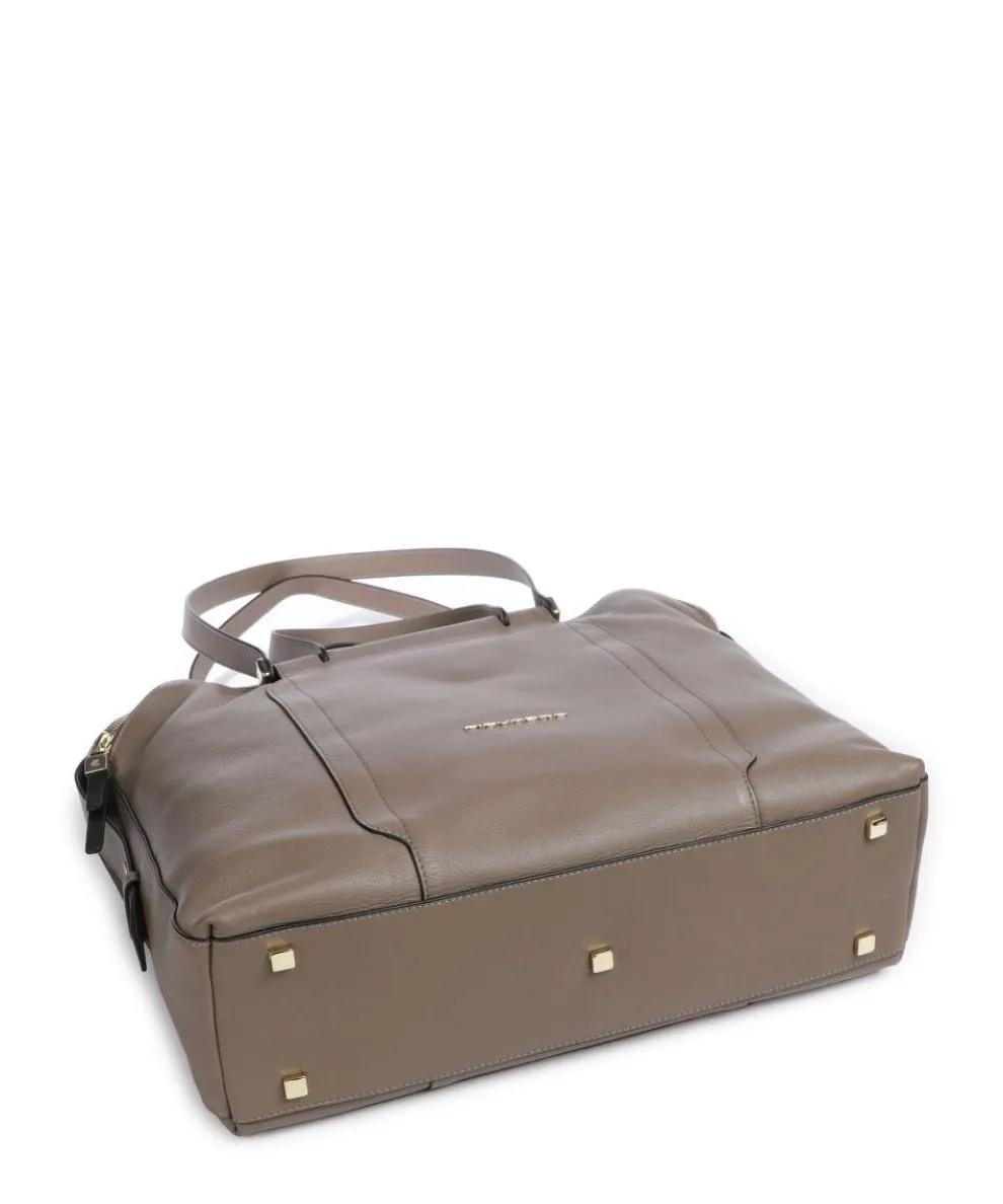 Circle Briefcase 14″ fine grain cow leather taupe