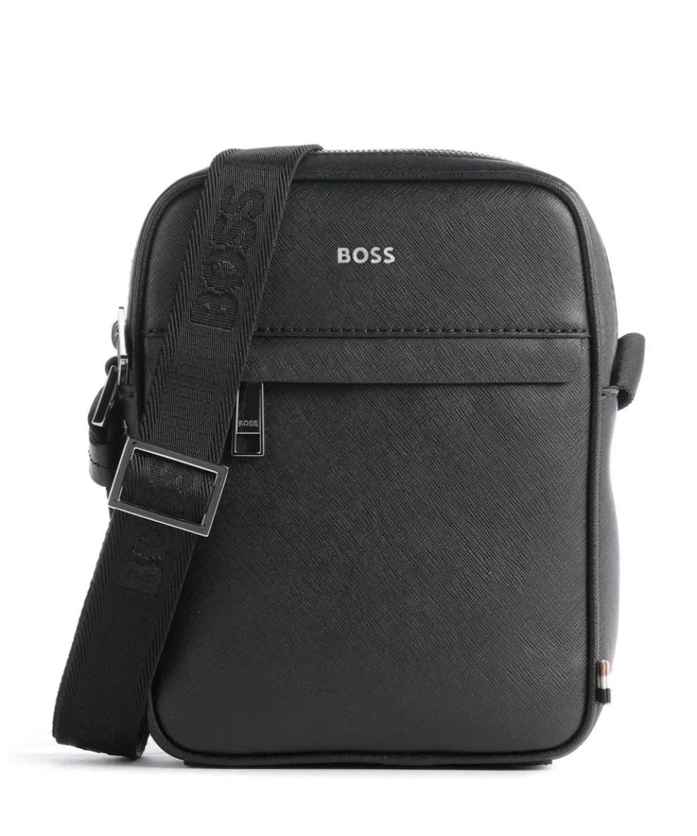Zair Crossbody bag saffiano leather black