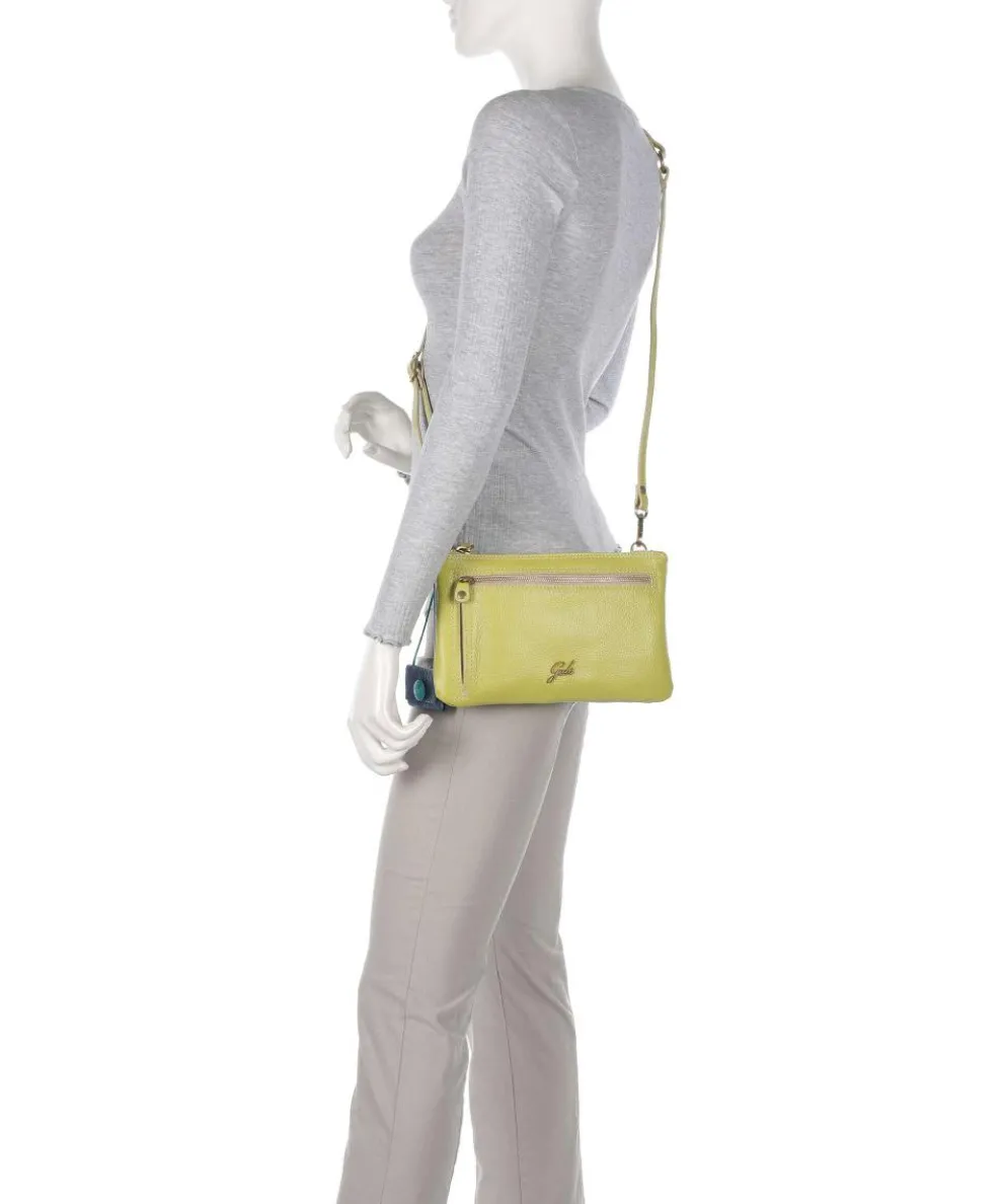 Zante Olly Crossbody bag grained calfskin green