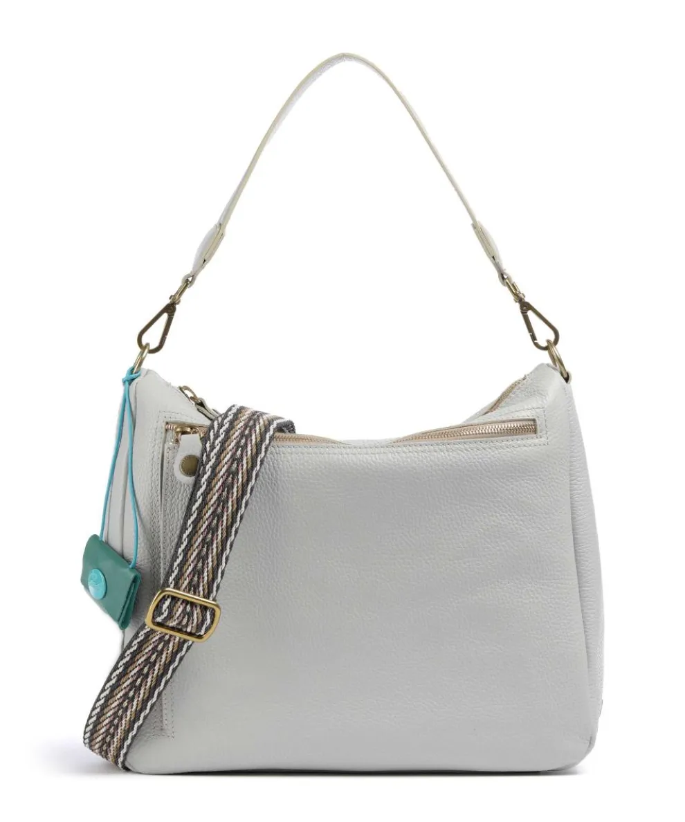 Zante Polly Hobo bag grained calfskin light grey