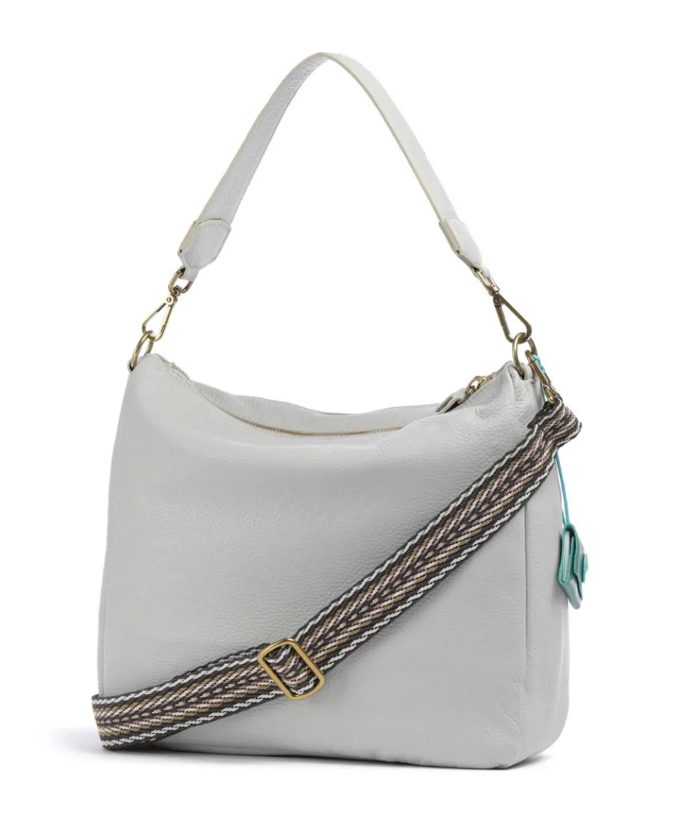 Zante Polly Hobo bag grained calfskin light grey