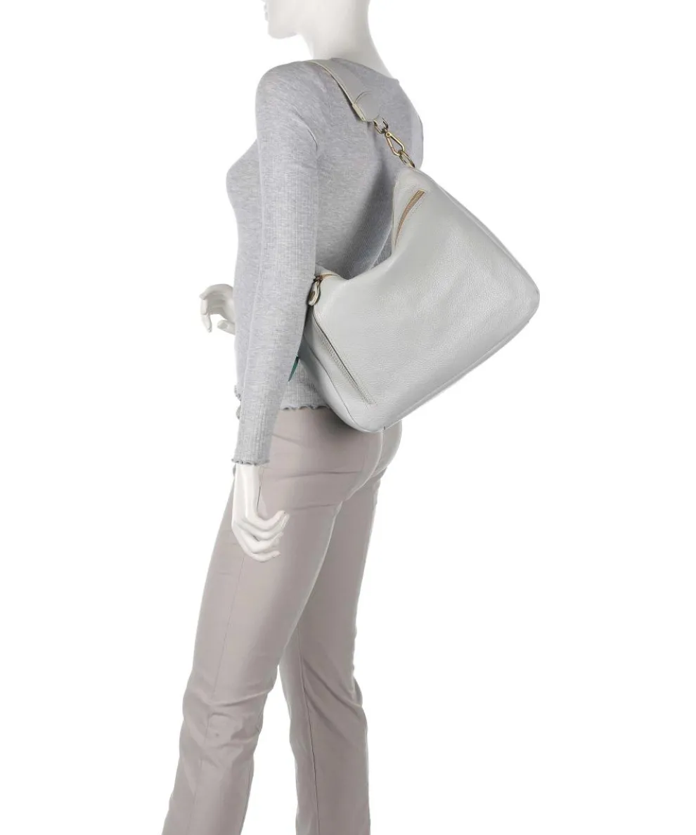 Zante Polly Hobo bag grained calfskin light grey