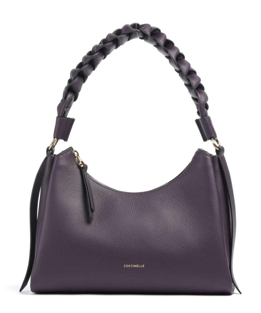 Boheme Grana Double Shoulder bag grained leather plum