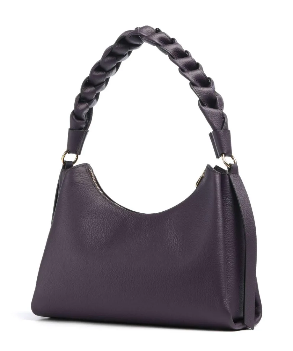 Boheme Grana Double Shoulder bag grained leather plum