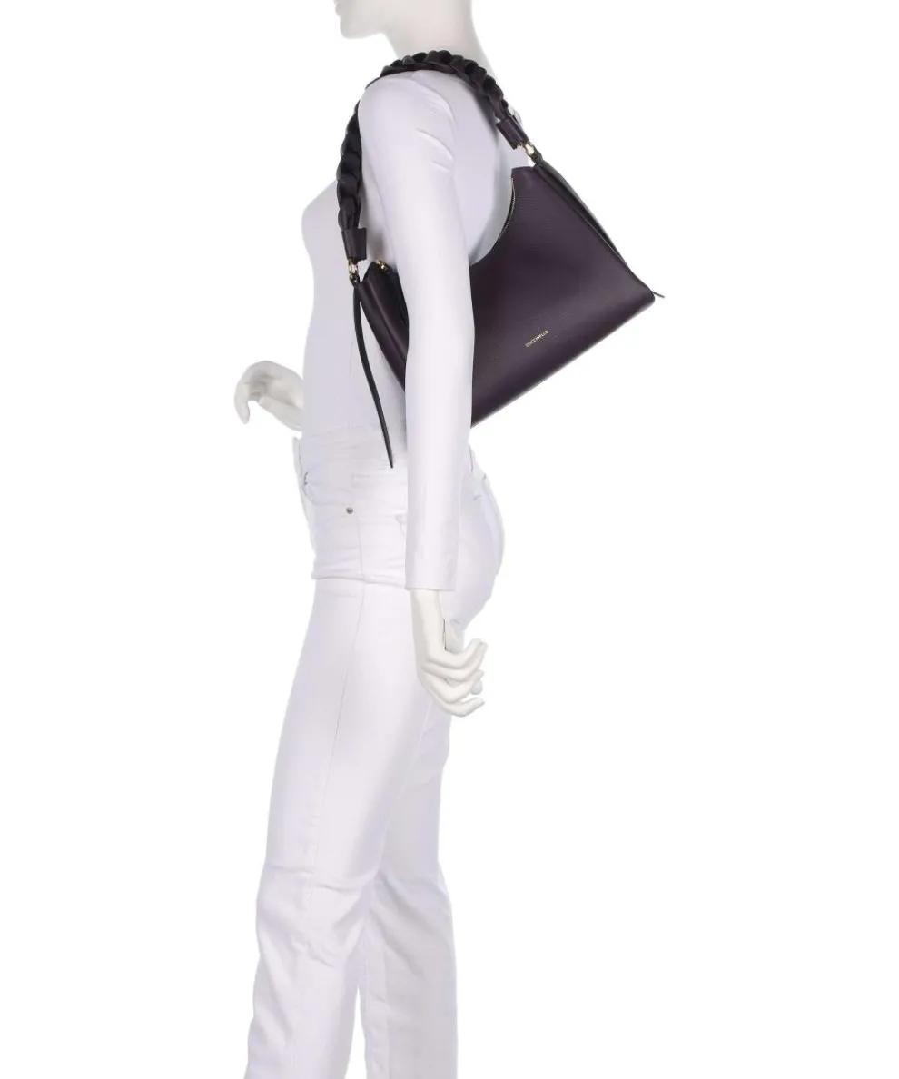 Boheme Grana Double Shoulder bag grained leather plum