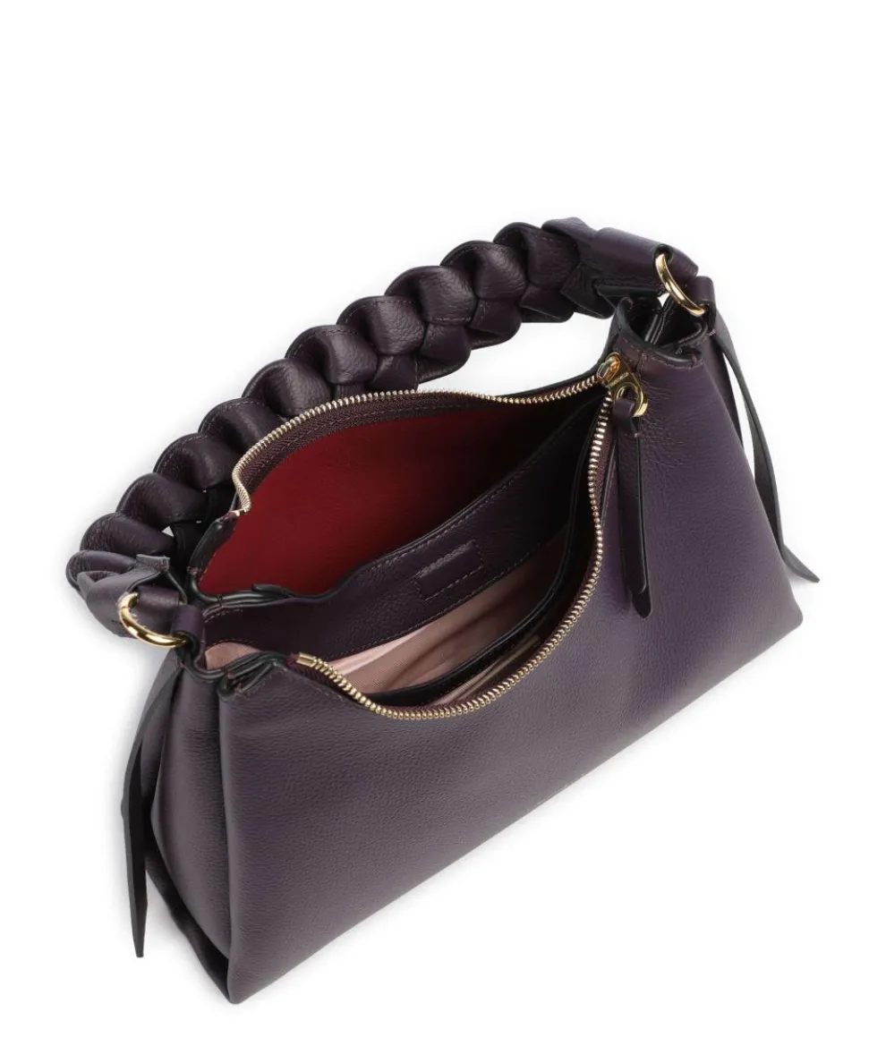 Boheme Grana Double Shoulder bag grained leather plum