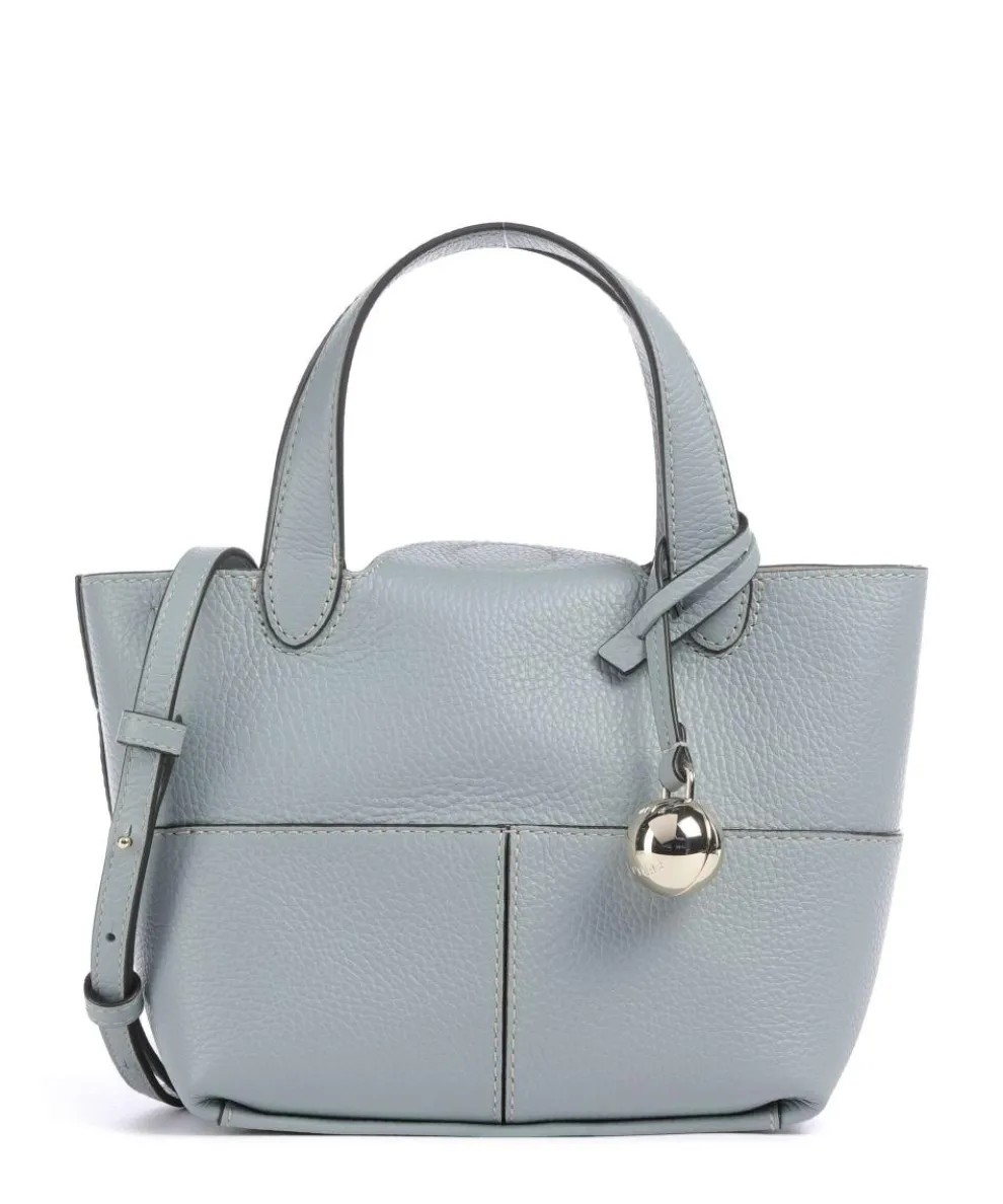 Primrose Mini Crossbody bag grained leather blue-grey