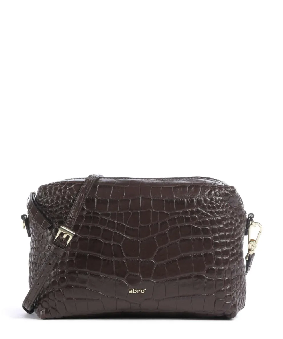 Cocco Mondial Kaia Crossbody bag embossed leather dark brown