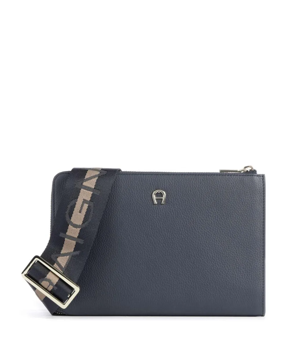 Zita Crossbody bag grained cow leather dark blue