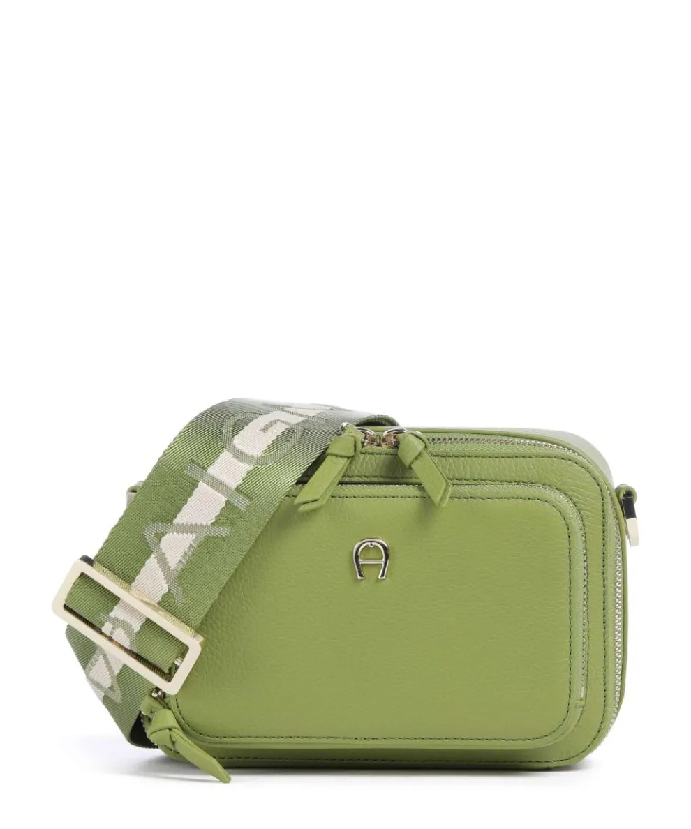 Zita S Crossbody bag grained cow leather green