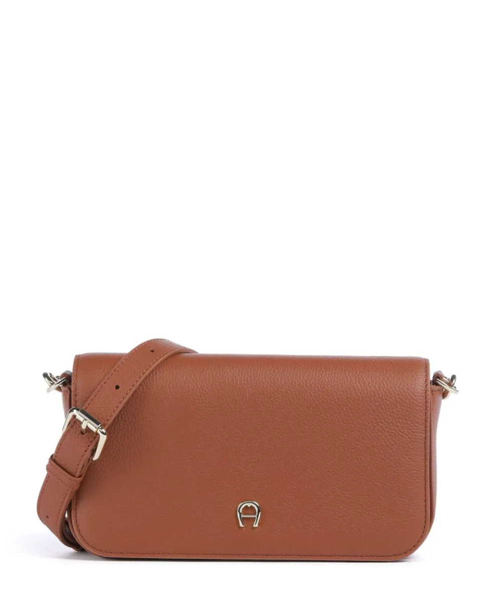 Zita S Crossbody bag grained cow leather brown
