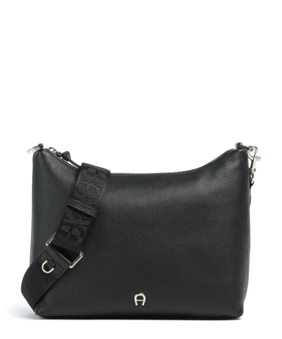 Zita S Crossbody bag grained cow leather black