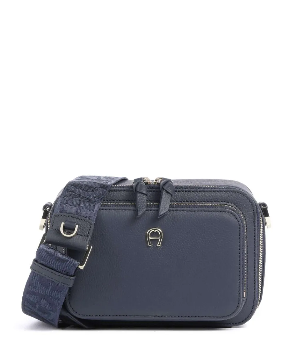 Zita S Crossbody bag grained cow leather dark blue