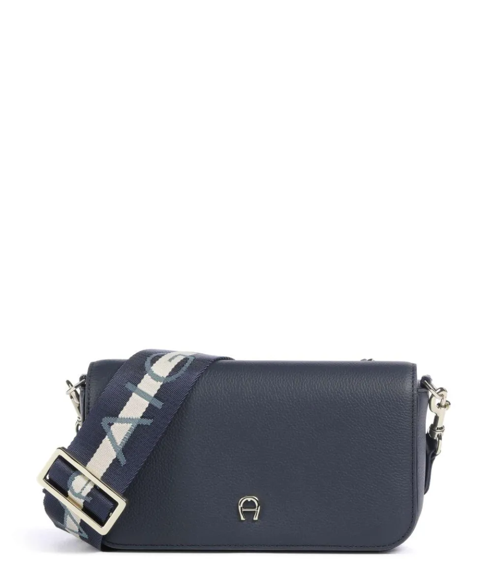Zita S Crossbody bag grained cow leather dark blue