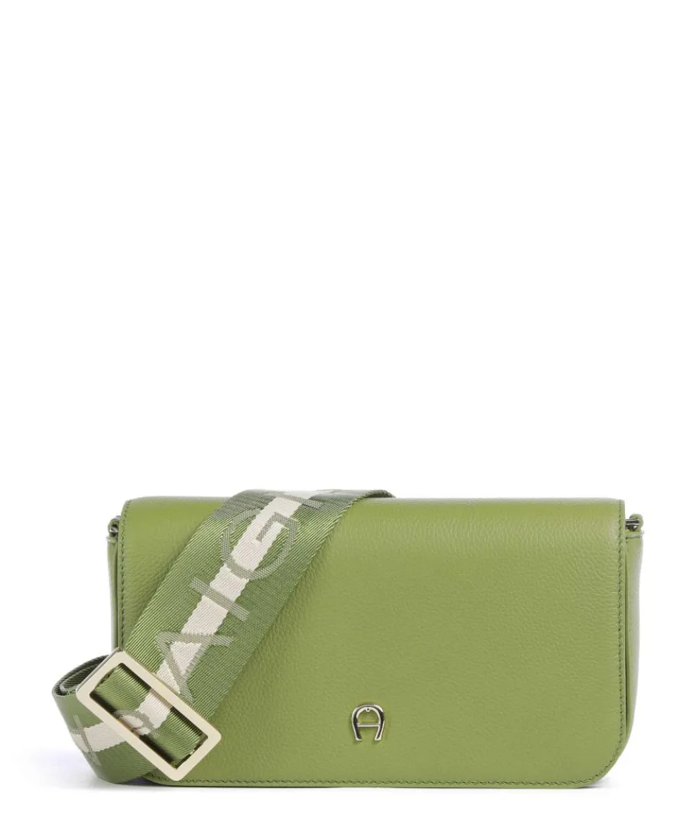 Zita S Crossbody bag grained cow leather green