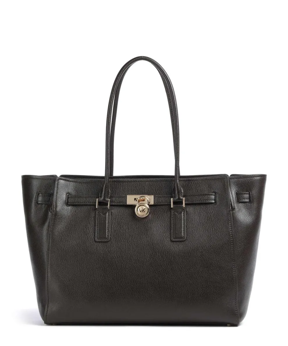 Hamilton Large Tote bag grained cow leather dark brown