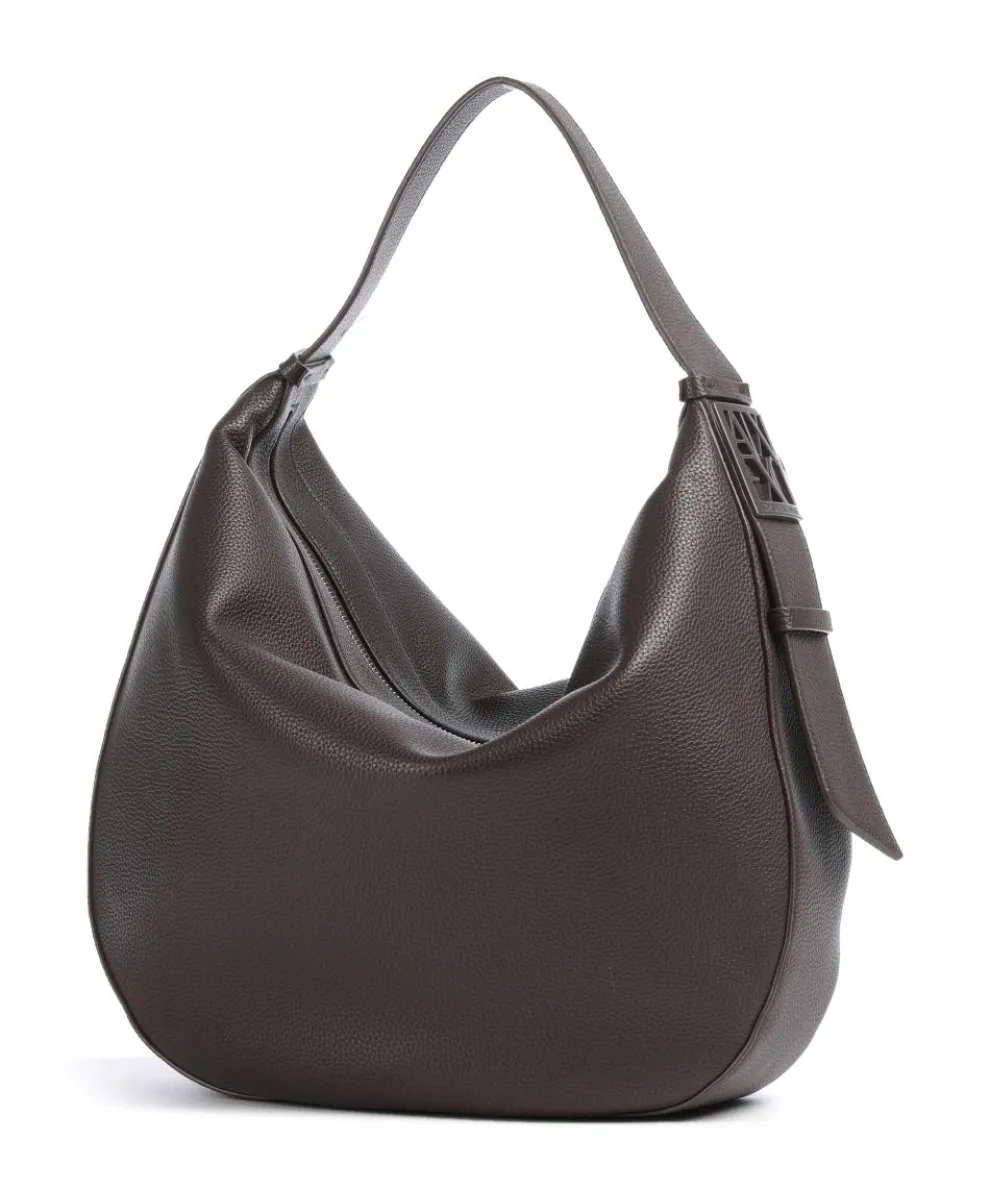 Susie L Hobo bag imitation leather dark brown