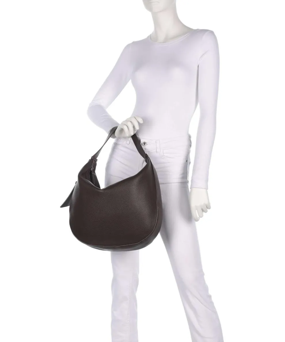 Susie L Hobo bag imitation leather dark brown