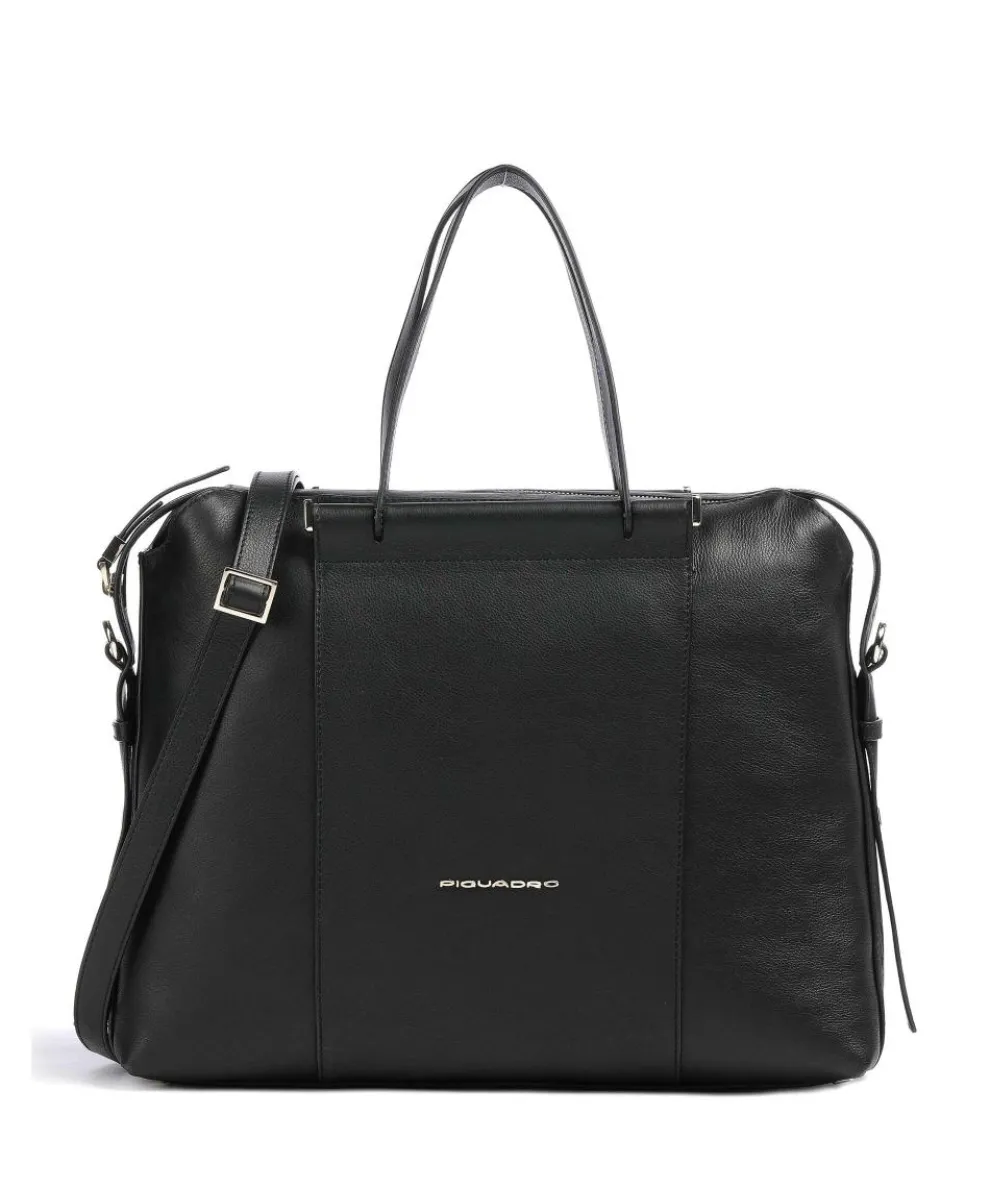 Circle Briefcase 14″ grained leather black
