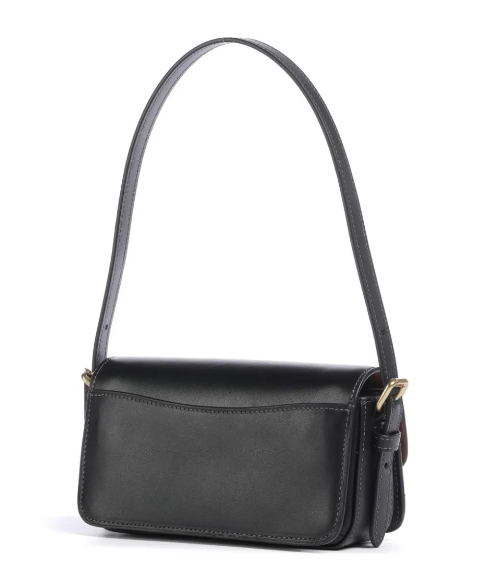 Zoe Shoulder bag fine grain cow leather black