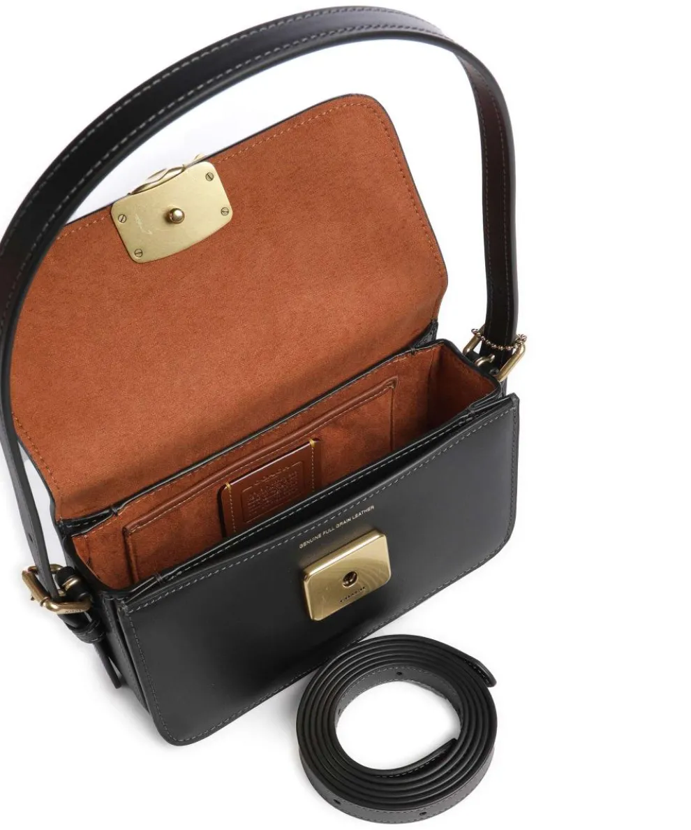 Zoe Shoulder bag fine grain cow leather black