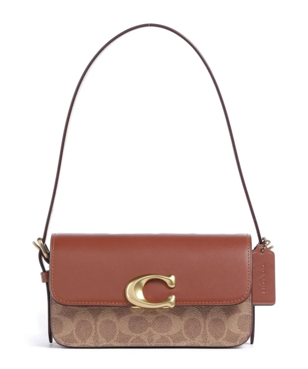Zoe Signature Shoulder bag fine grain cow leather brown