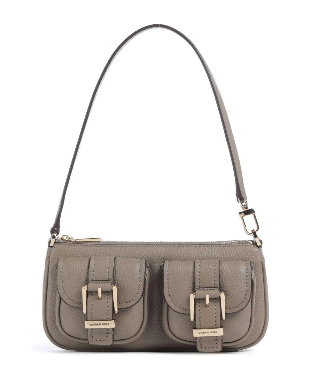 Zoe Small Shoulder bag grained cow leather taupe
