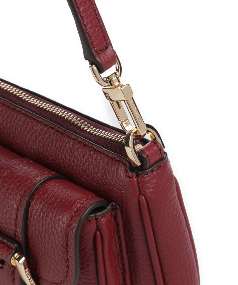 Zoe Small Shoulder bag grained cow leather wine