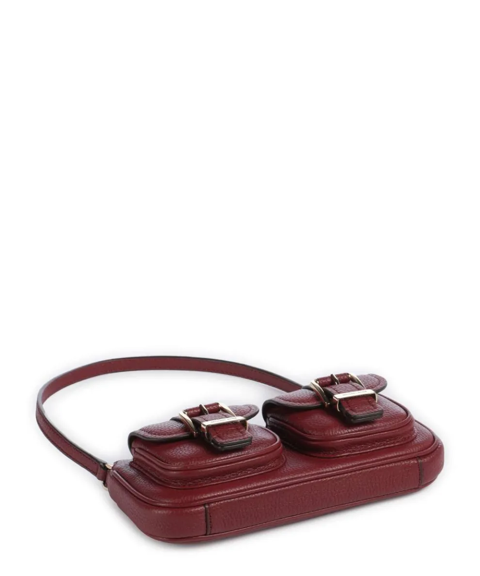 Zoe Small Shoulder bag grained cow leather wine
