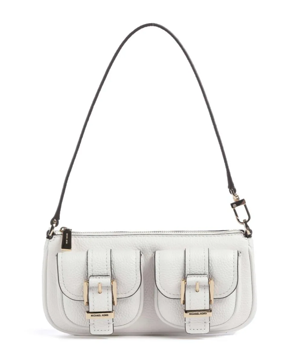 Zoe Small Shoulder bag grained cow leather white