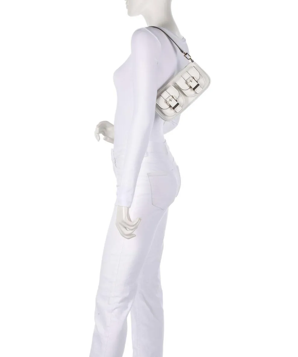 Zoe Small Shoulder bag grained cow leather white