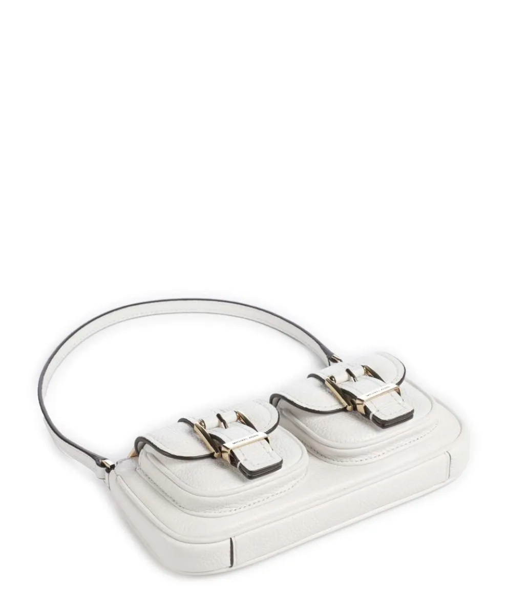 Zoe Small Shoulder bag grained cow leather white