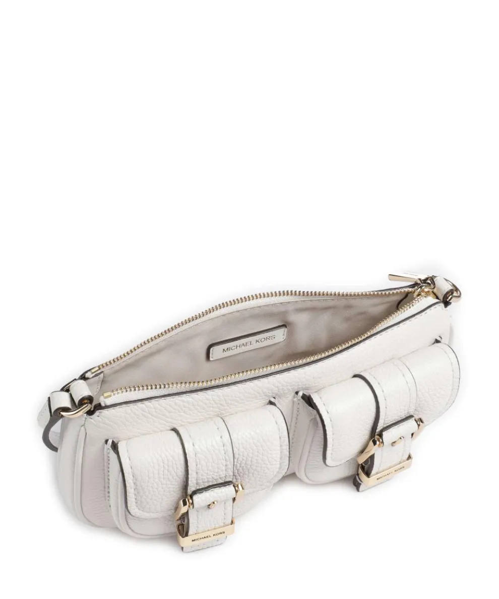Zoe Small Shoulder bag grained cow leather white