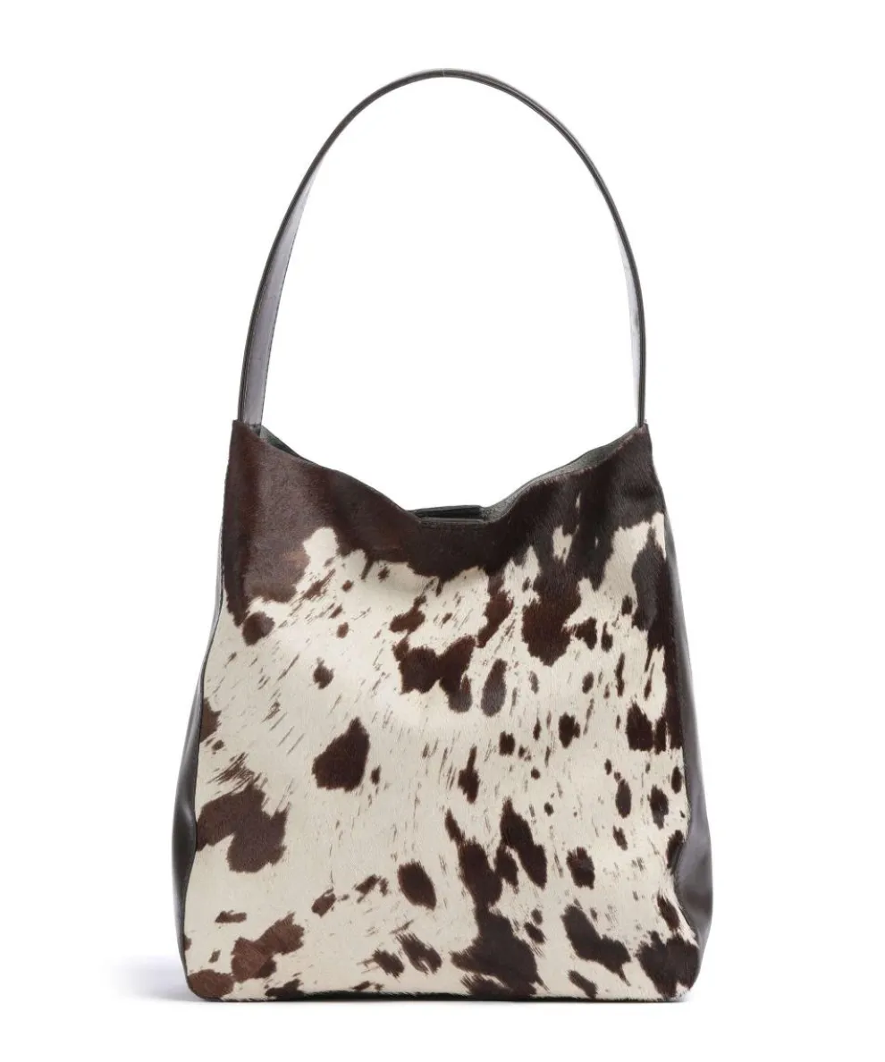 Sheelby Hobo bag fur, fine grain cow leather multicolour